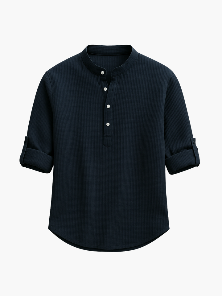 Men's Textured Shirt Set