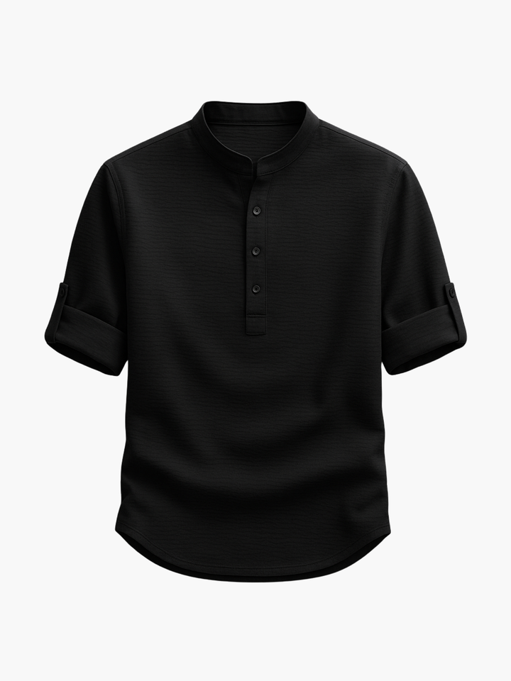 Men's Mao Collar Set with Pants - Elena Harper