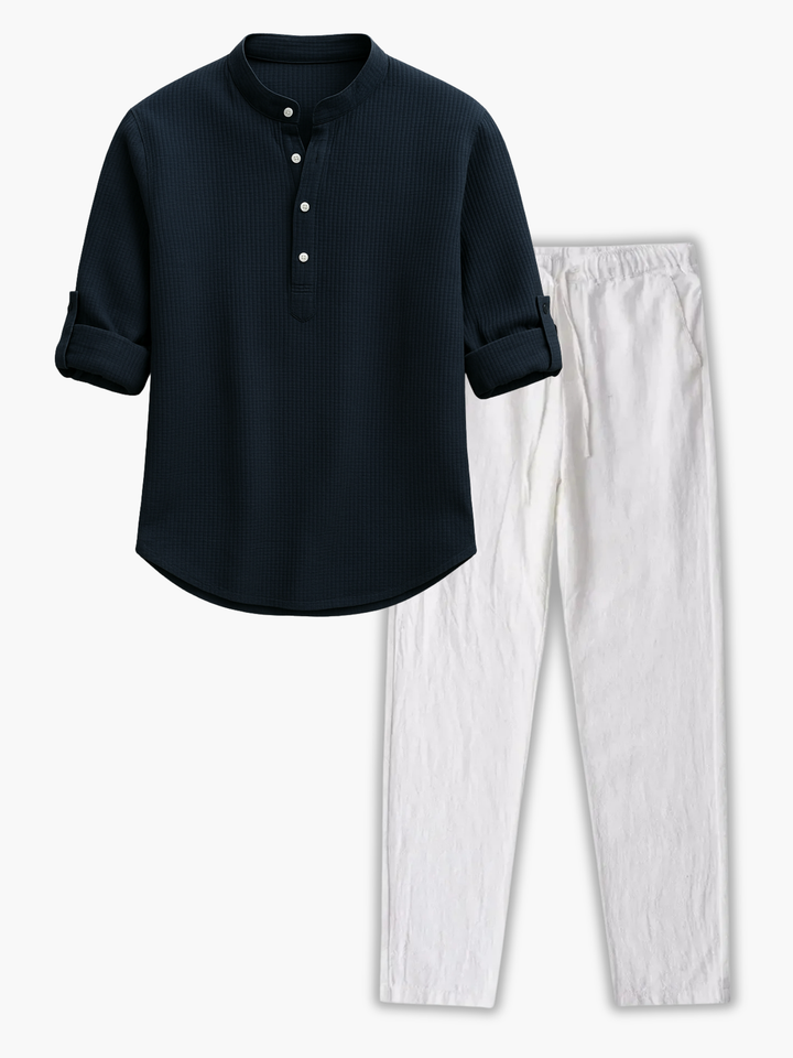Men's Mao Collar Set and Pants