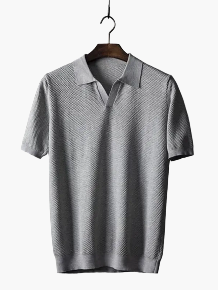 Men's Textured Polo Set