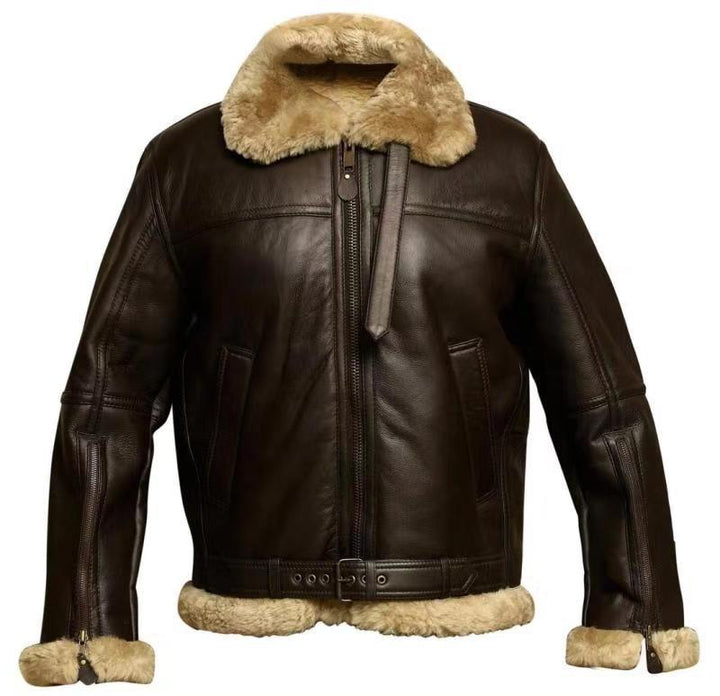 Men's Lambskin Leather Jacket – Winter Elegance, Structured Fit, and Premium Comfort