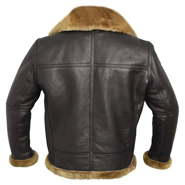 Men's Lambskin Leather Jacket – Winter Elegance, Structured Fit, and Premium Comfort