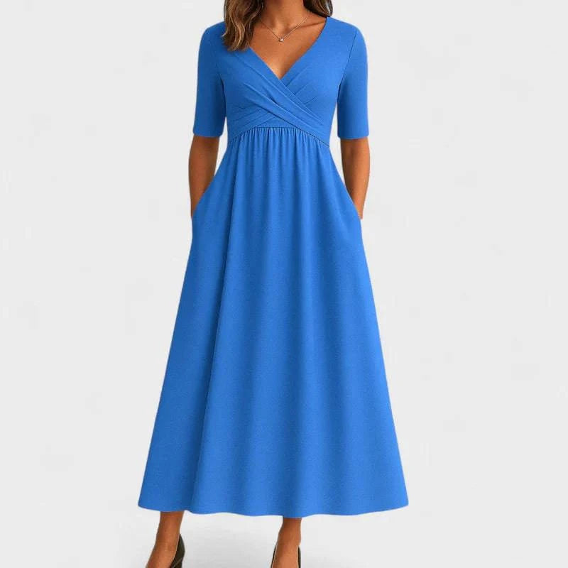 Elegant Phoebe™ midi dress by Emma & Rose Cape Town featuring a flowing silhouette and intricate detailing, perfect for formal occasions.