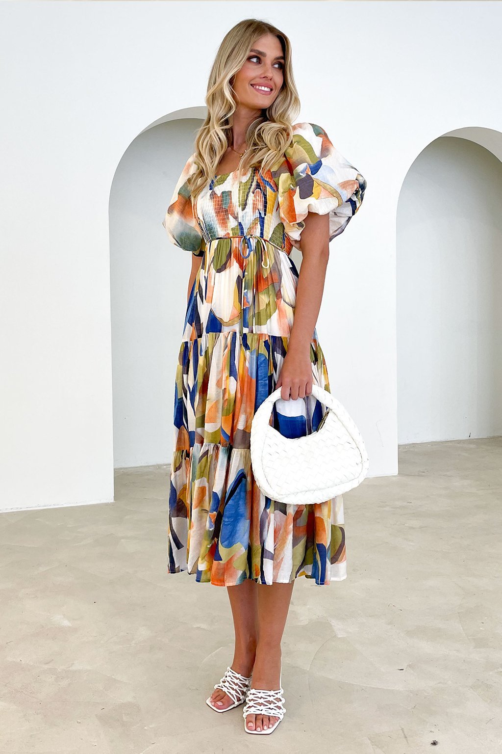 Alana - Printed Flared Midi Dress