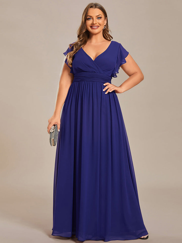 Elegant Open Back Long Chiffon Bridesmaid Dress - Elena Harper