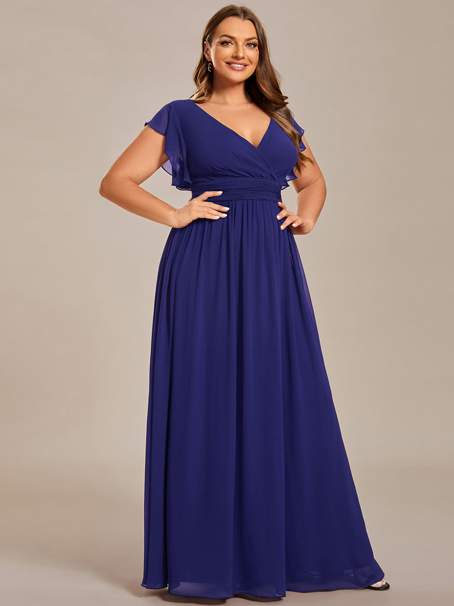 Elegant Open Back Long Chiffon Bridesmaid Dress - Elena Harper