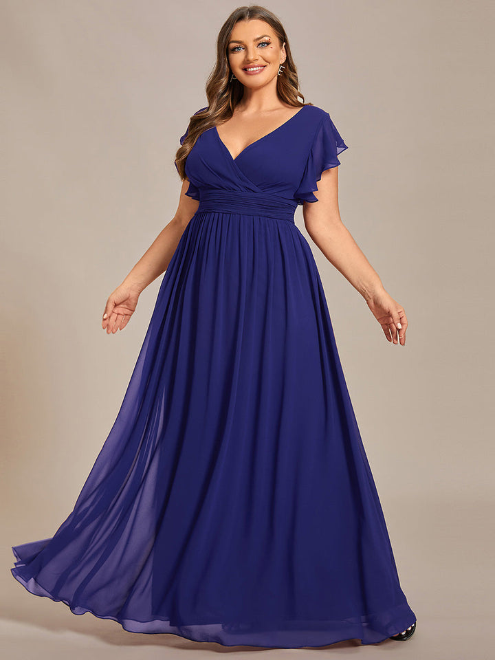Elegant Open Back Long Chiffon Bridesmaid Dress - Elena Harper