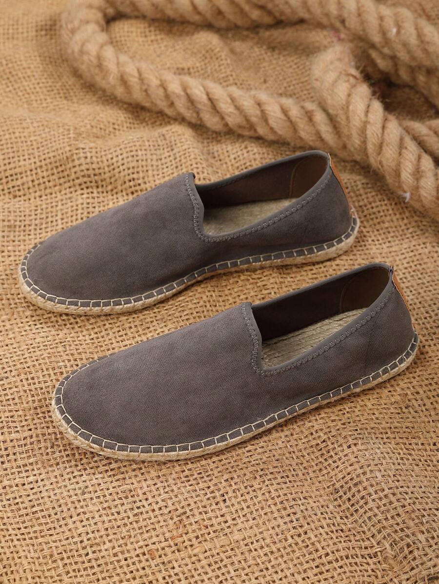 Men's Slip-On Espadrilles with Flat Sole - Elena Harper