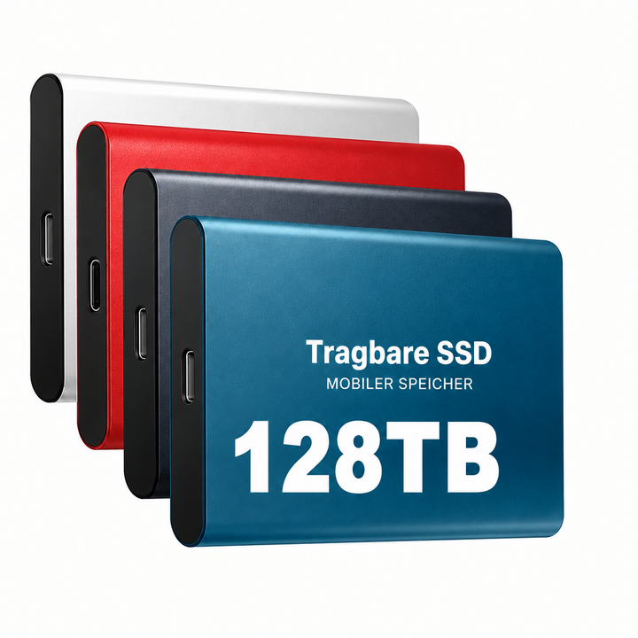 External 128 TB SSD – compact, fast and portable