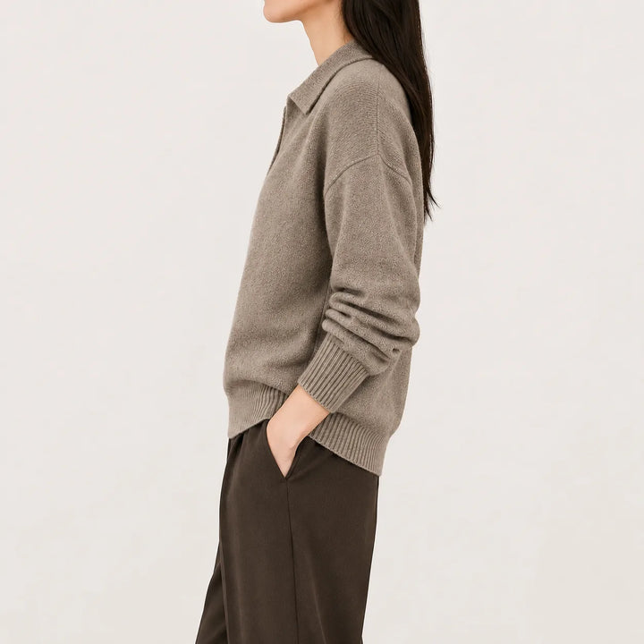 Women's V-Neck Long Sleeve Sweater - Soft and Easy