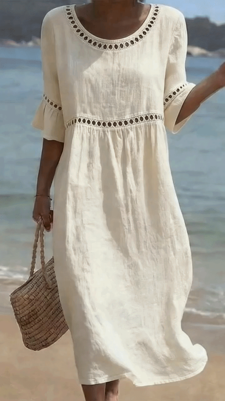 Amara™ | Elegant Belly-Camouflaging Midi Dress