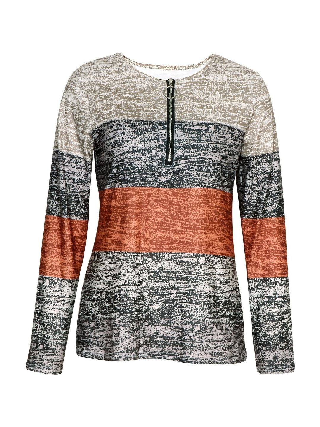 Ines | Modern Colorblock Zip-Top for Everyday Wear