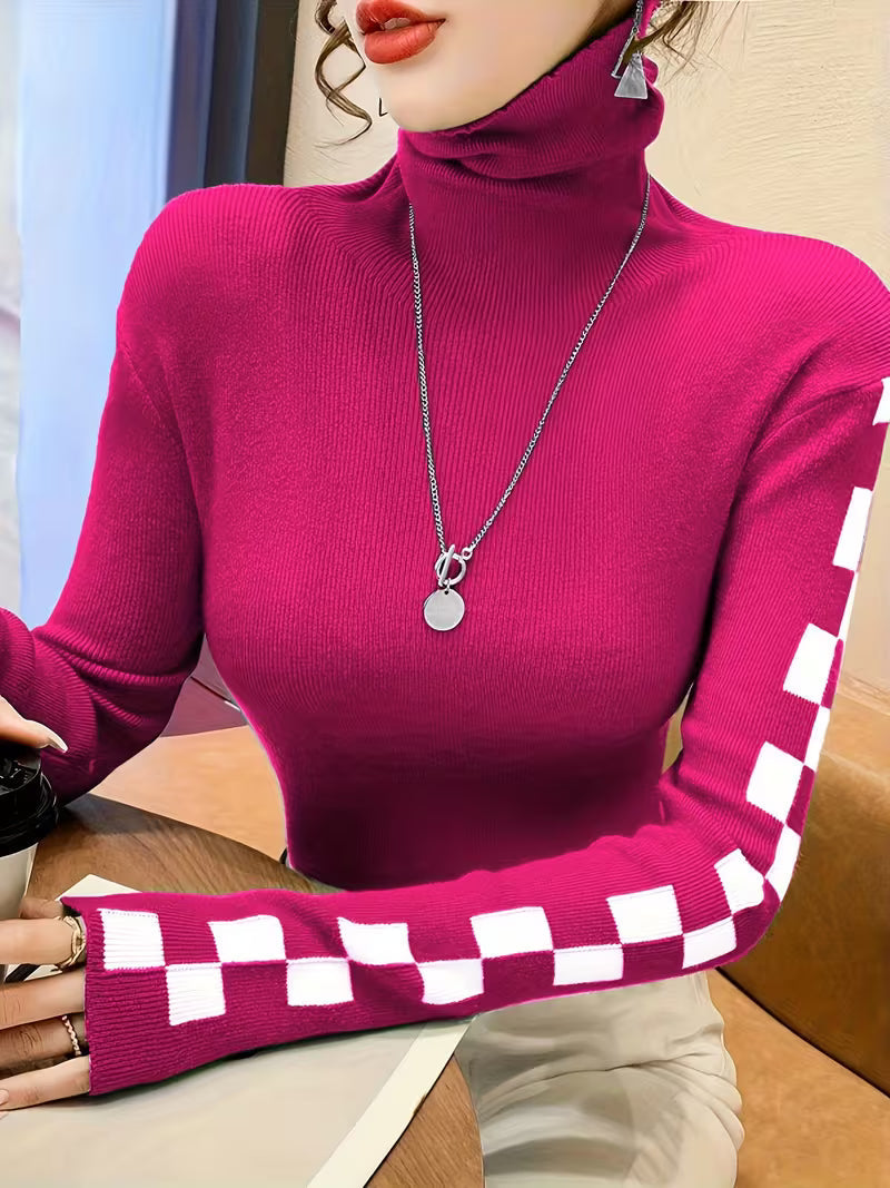Crescentia Ribbed Smooth Sweater Set, view 8 - Elena Harper