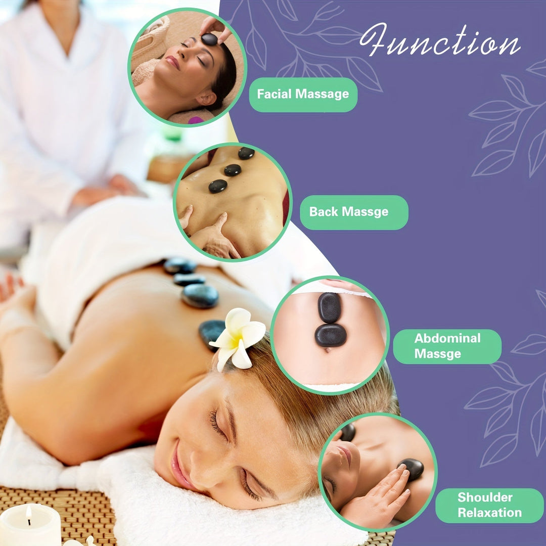 Professional Hot Stone Massage Set with Heater for Deep Relaxation