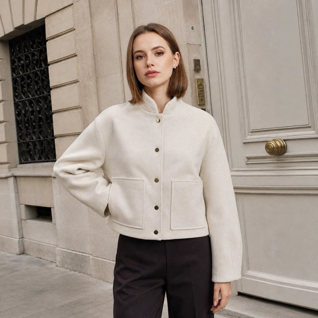 Loose Button-Up Shirt Jacket for Women - Simple and Casual