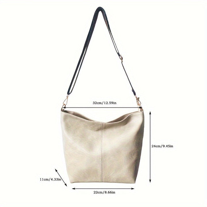 Geometric Oversized Bag – Large-Capacity Shoulder Bag with Retro Style