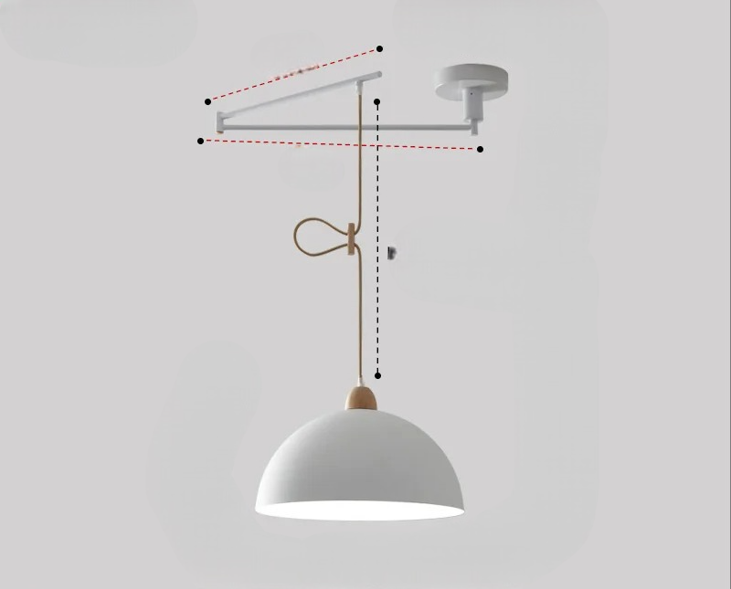 Modern Ceiling Light Fixture with Adjustable Arms