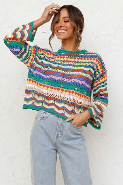 Women's Loose Stitch Knitted Jumper - Elena Harper