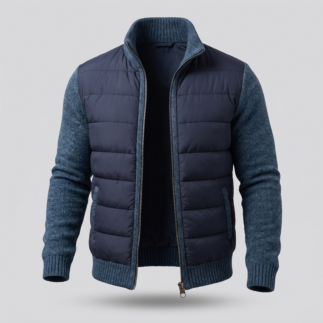 Daniel Stylish and Comfortable Fleece Puffer Jacket, view 4 - Elena Harper