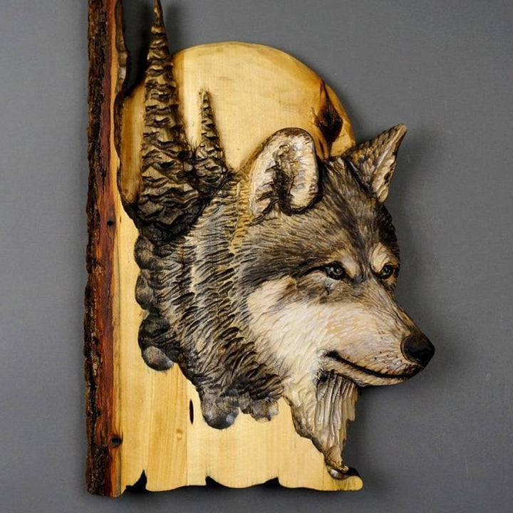 Carved Wooden Wall Decoration in Animal Shapes, view 10 - Elena Harper