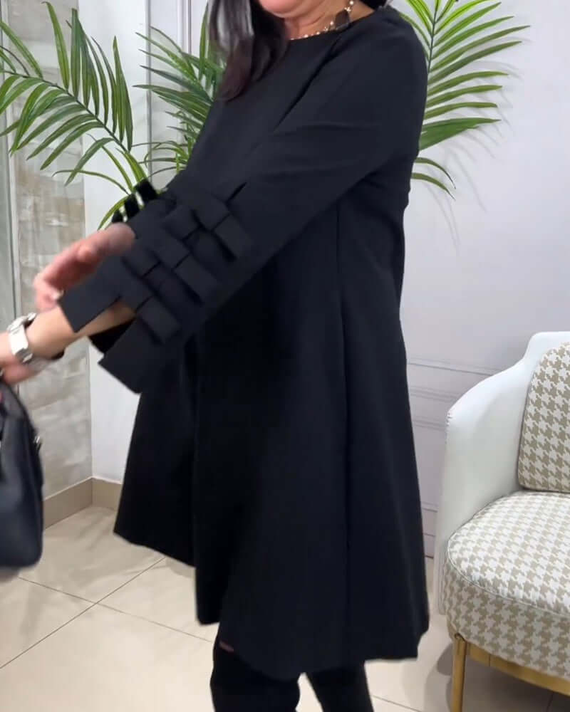Women's Casual Long-Sleeve Stretch Dress, view 4 - Elena Harper