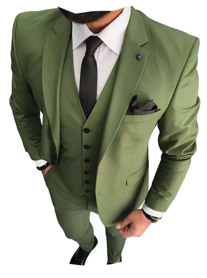 Men's Slim Fit 3-Piece Suit - Elena Harper