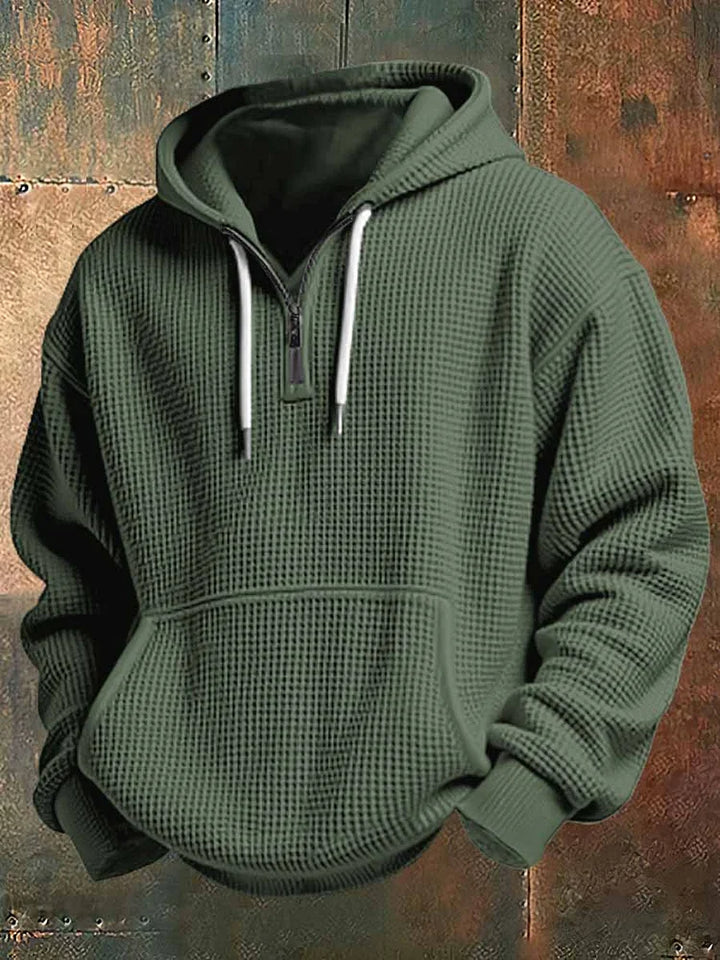 LAURENT MONACO | TEXTURED WAFFLE HOODIE FOR MEN