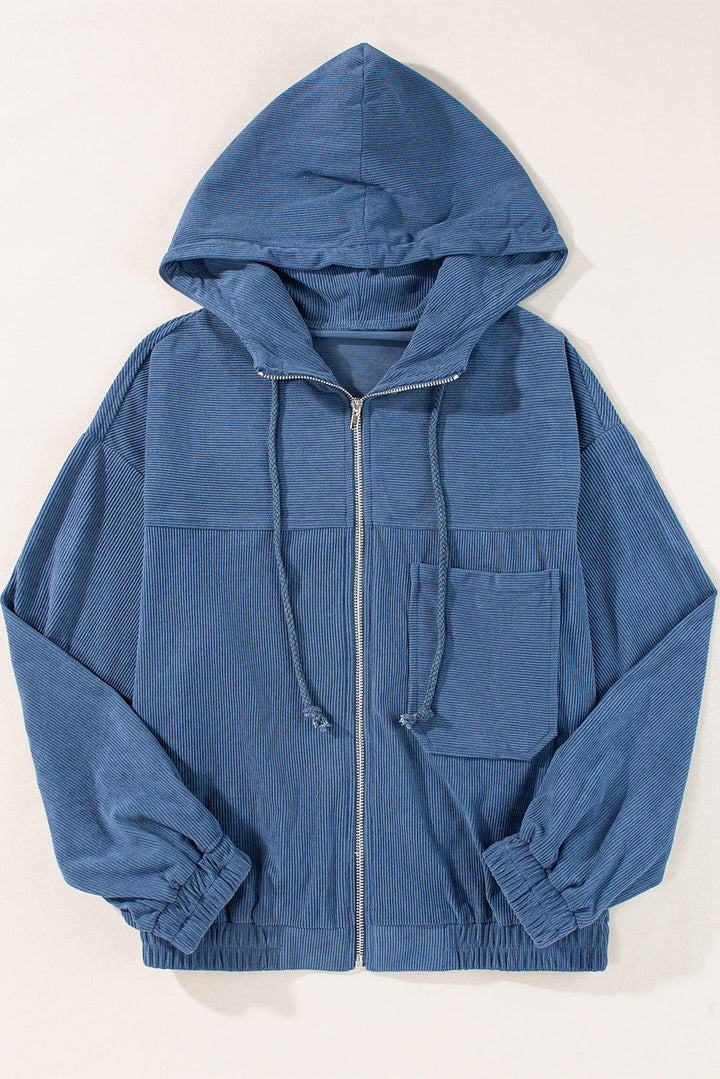 Fiona – Casual Corduroy Jacket with Hood for a Relaxed Style