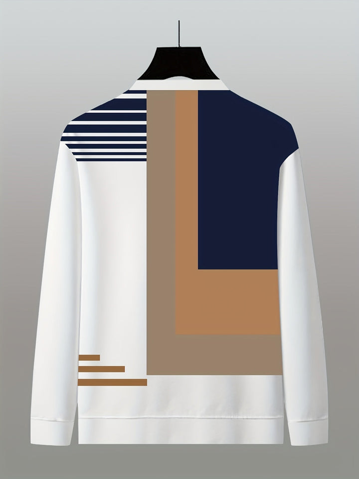 Sheldon Modern Half-Zip Pullover, view 2 - Elena Harper