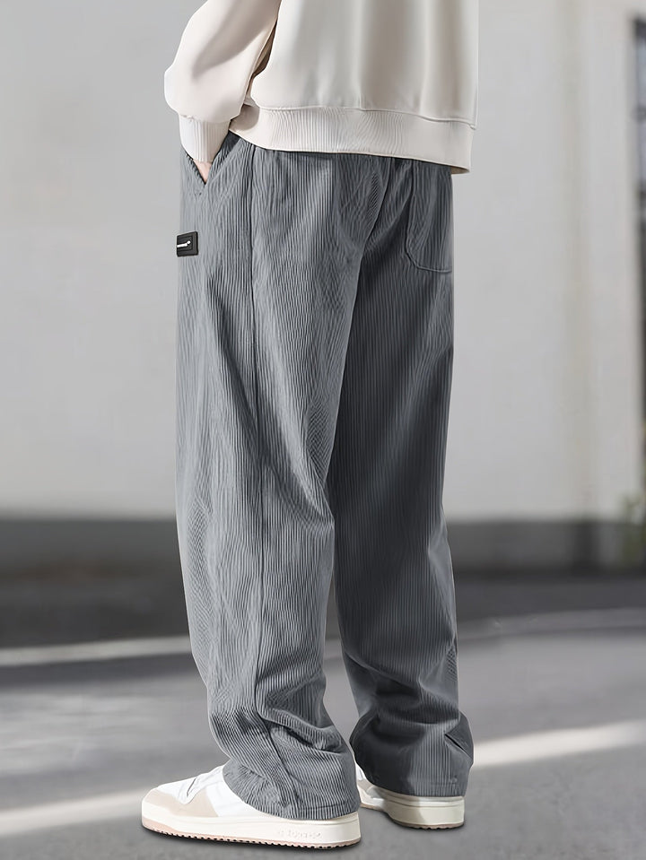 Asher Straight Cut Pants with Drawstring Waist - Elena Harper