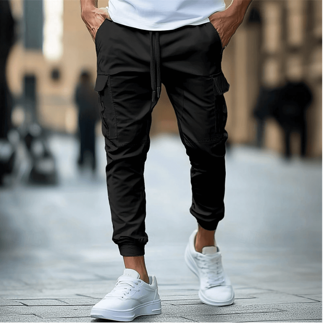 Men's Stretch Fit Cargo Pants, view 3 - Elena Harper