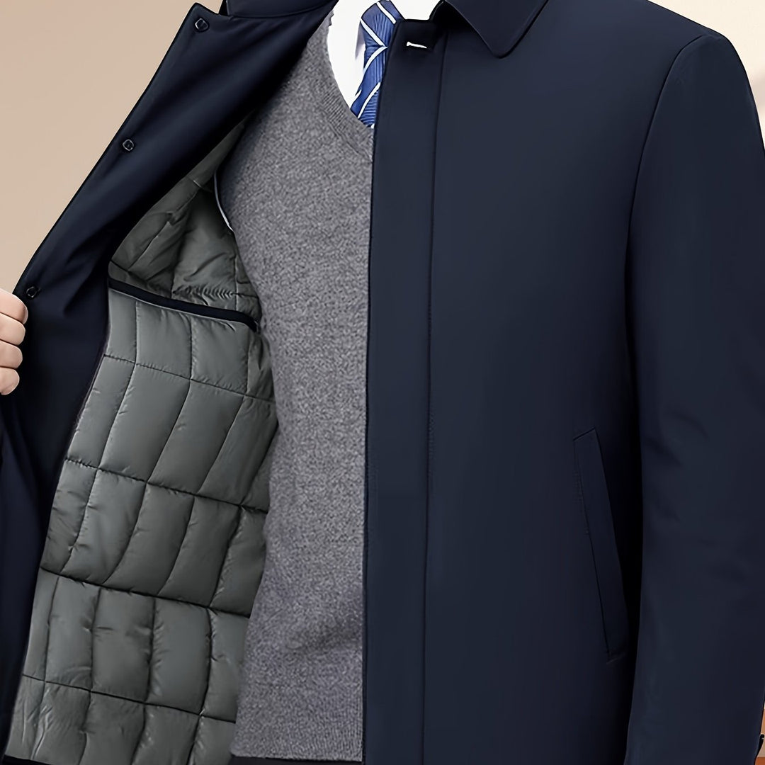 LAURENT MONACO | MEN'S NOTCHED COLLAR ZIP JACKET