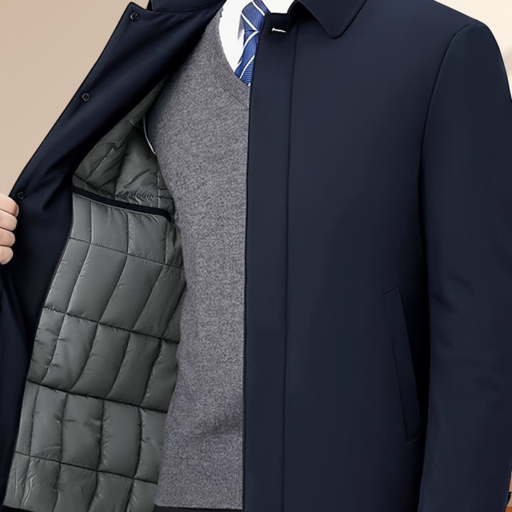 LAURENT MONACO | MEN'S NOTCHED COLLAR ZIP JACKET
