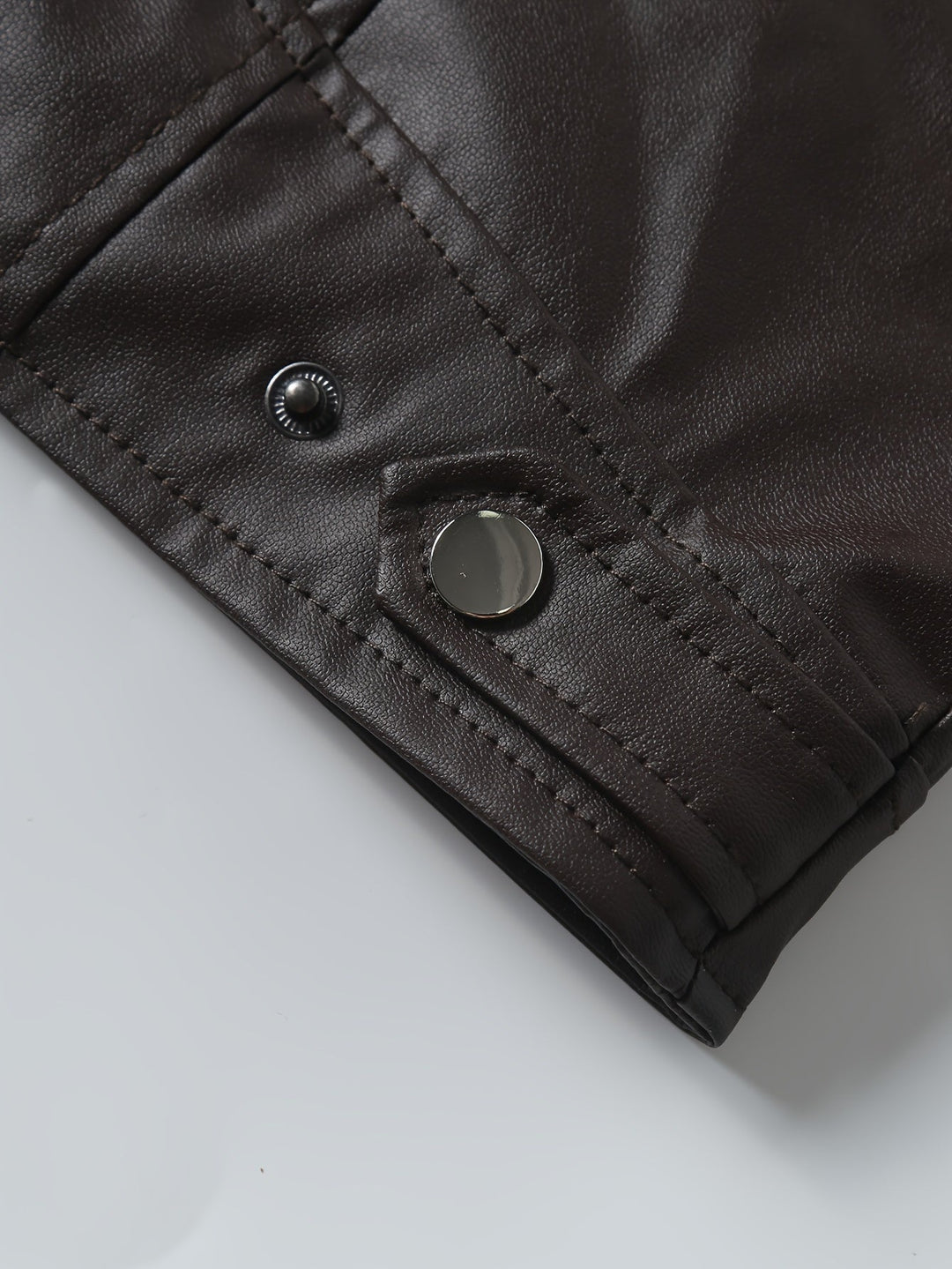 Roman Stand-Collar Moto Jacket, view 6 - Elena Harper
