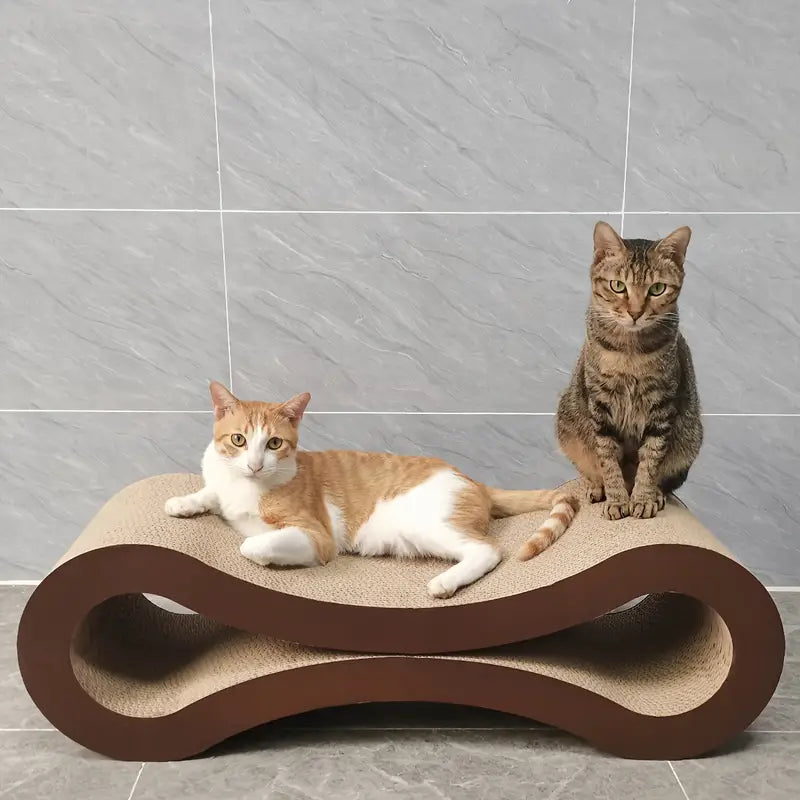 Luxury Infinity Cat Scratching Bed for Cats Cardboard Lounger, view 3 - Elena Harper