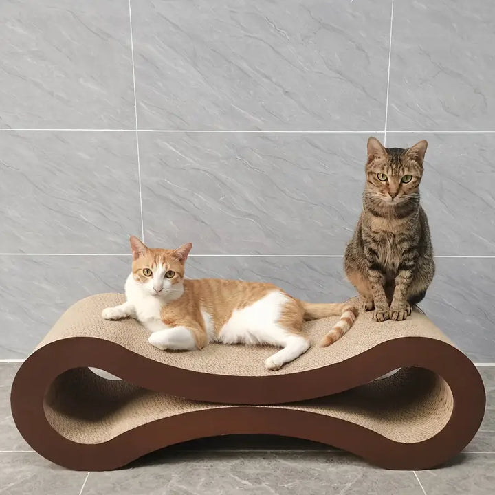 Luxury Infinity Cat Scratching Bed for Cats Cardboard Lounger, view 3 - Elena Harper