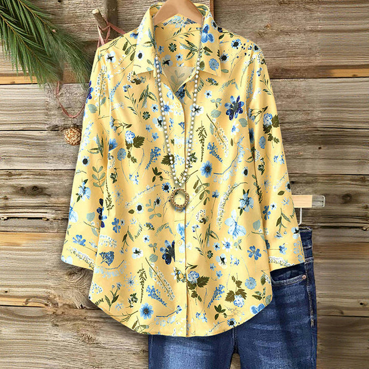 Casual Floral Print Blouse - Elena Harper