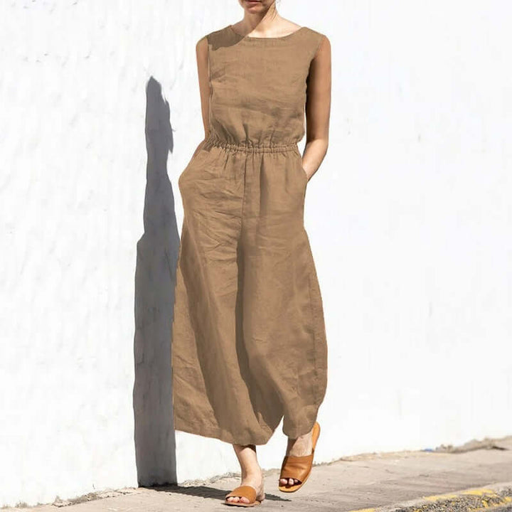 Sleeveless Women's Jumpsuit - Casual & Formal