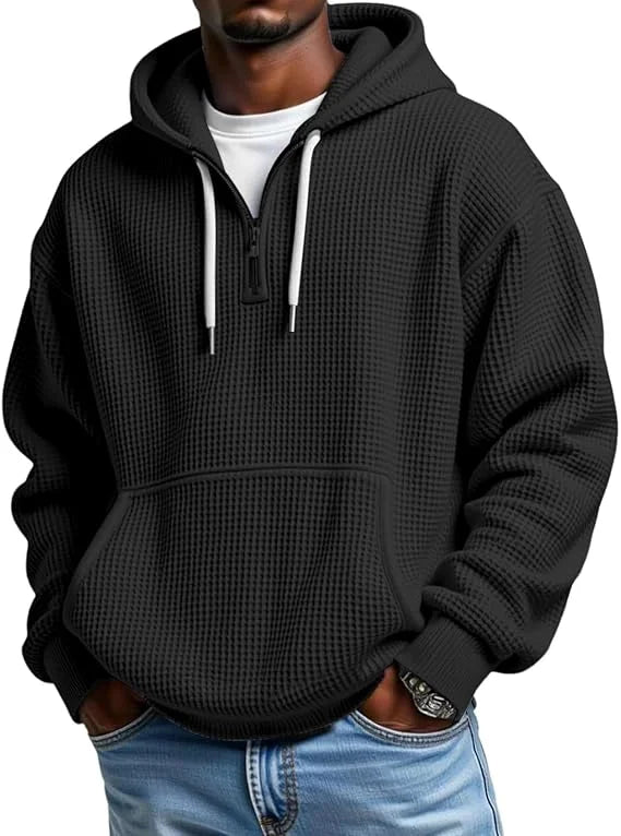 LAURENT MONACO | TEXTURED WAFFLE HOODIE FOR MEN