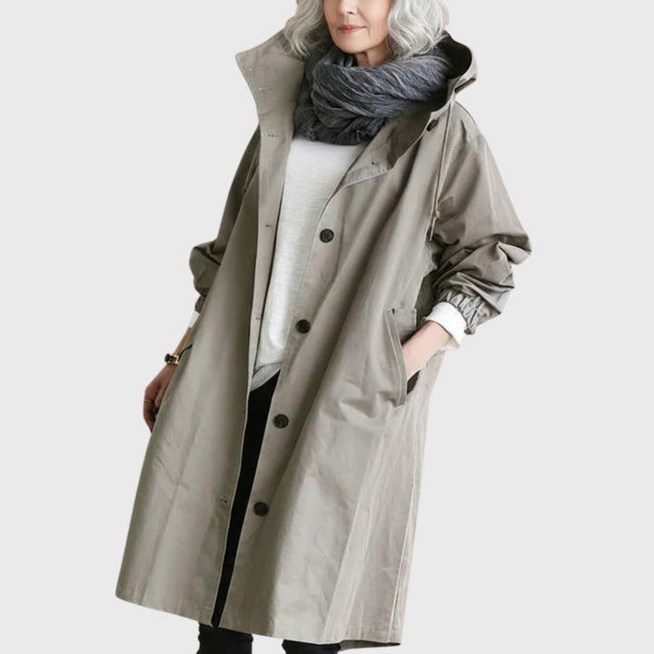 Christin | Water-Repellent and Elegant Hooded Trench Coat