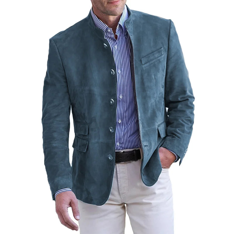 Men's Classic Button-Closure Jacket for Everyday Style