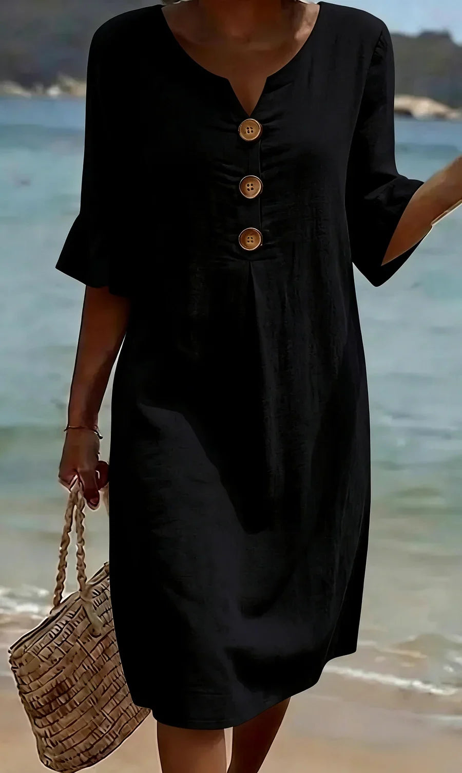Nelia™ | Airy Midi Dress for Summer