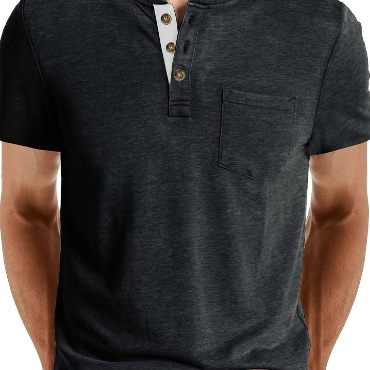LAURENT MONACO | MEN'S HENLEY T-SHIRT