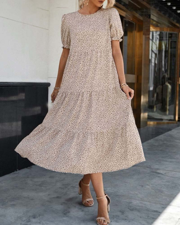 Zyonn Dress with Puff Sleeves, view 5 - Elena Harper