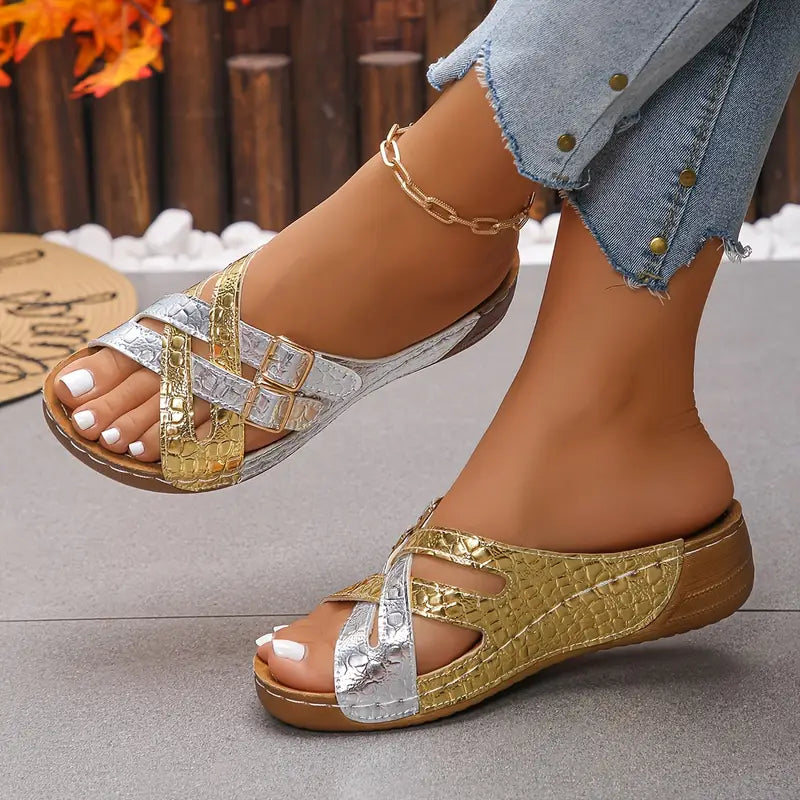 Deniza Orthopedic Breathable Slipper, view 9 - Elena Harper