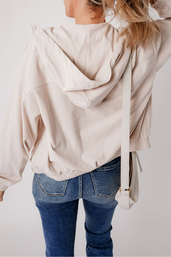 Fiona – Casual Corduroy Jacket with Hood for a Relaxed Style