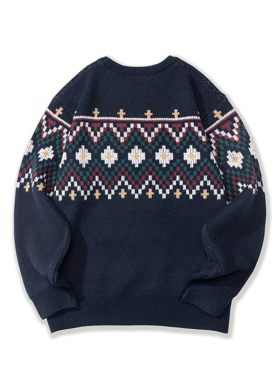 Rhys Heritage Patterned Sweater, view 3 - Elena Harper