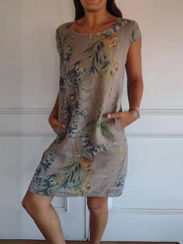 Sunniva Canvas Charm Dress, view 4 - Elena Harper