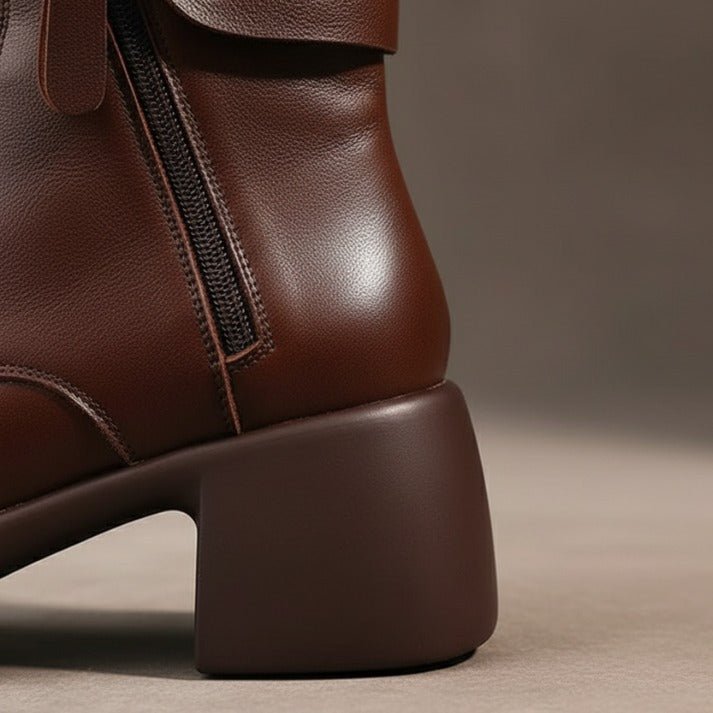 Mila | Vintage-Style Ankle Boots with Fleece Lining