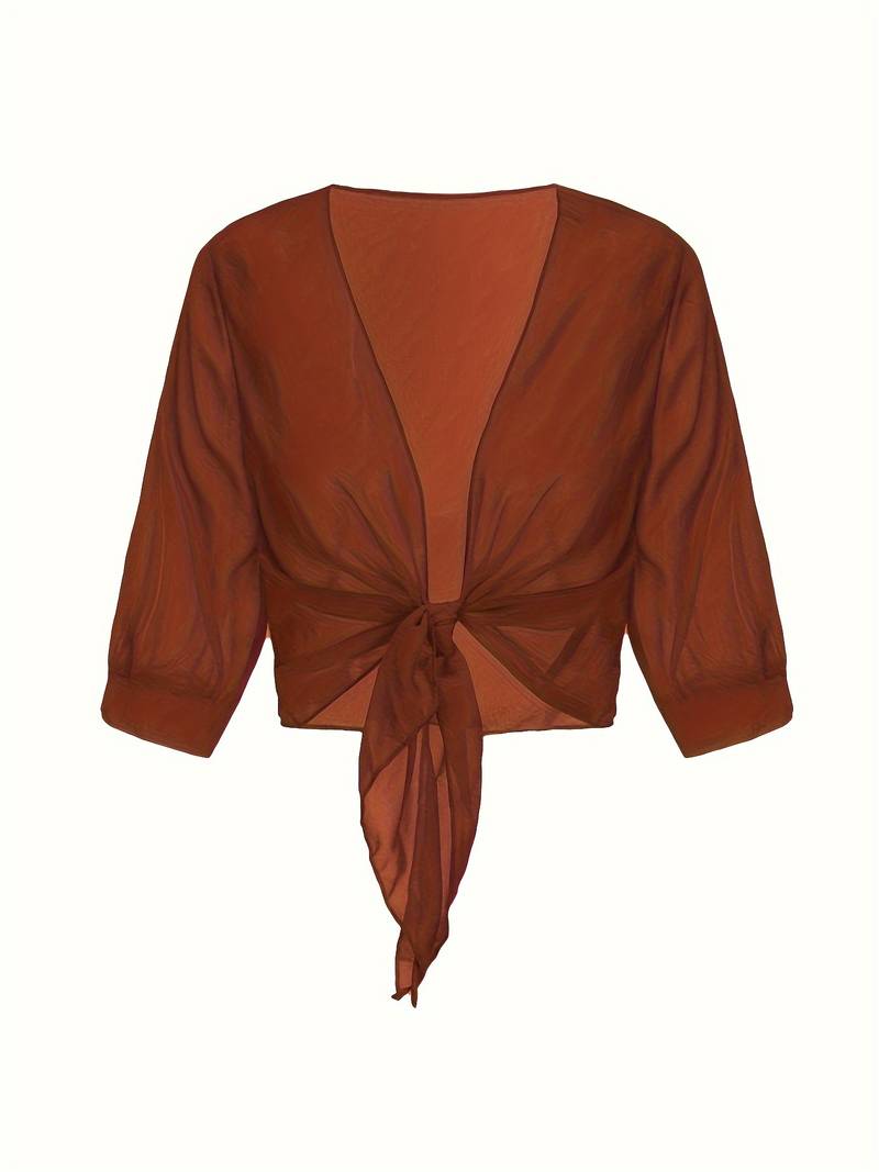 Katie – Airy Blouse with Open Front